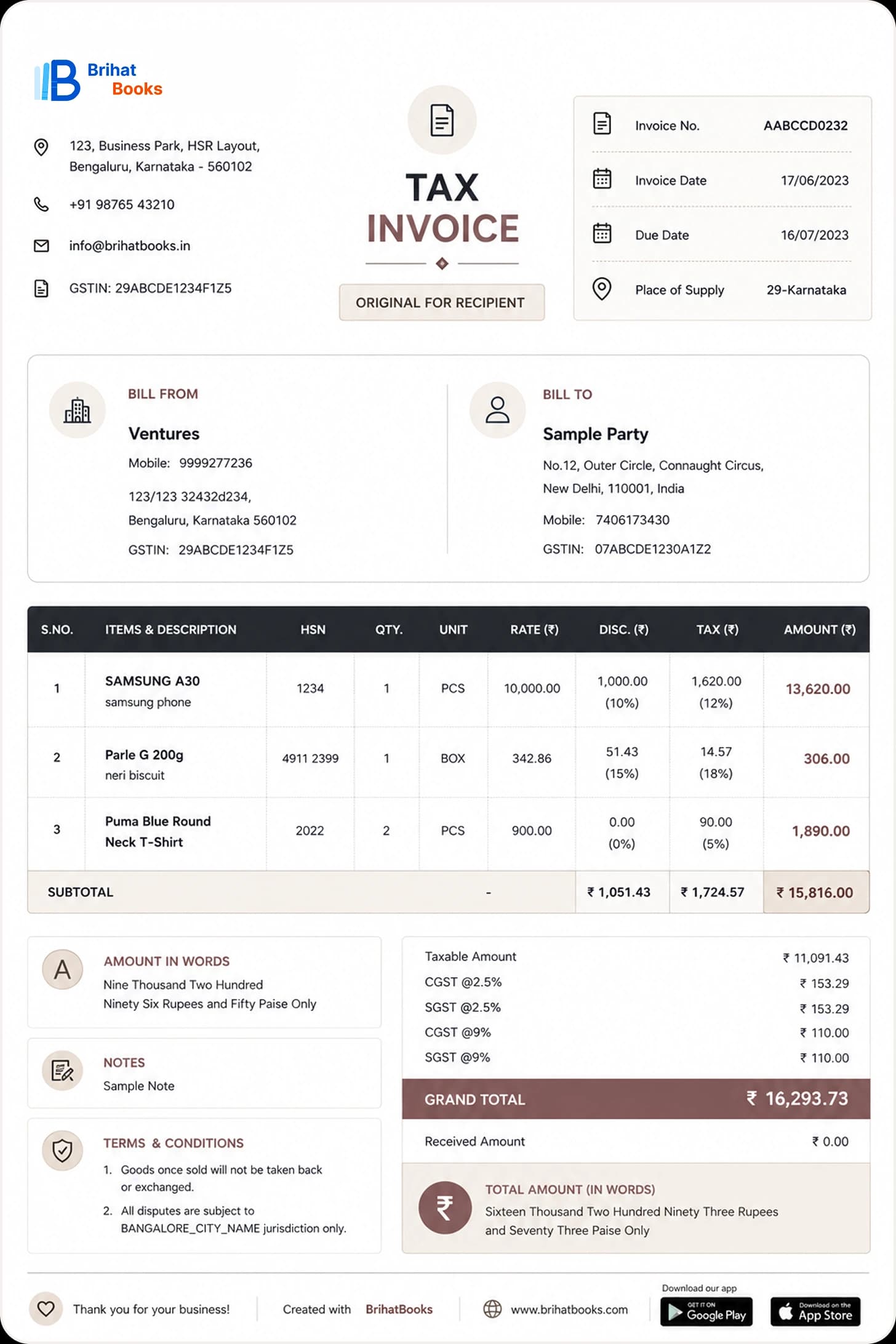 Invoice template 4